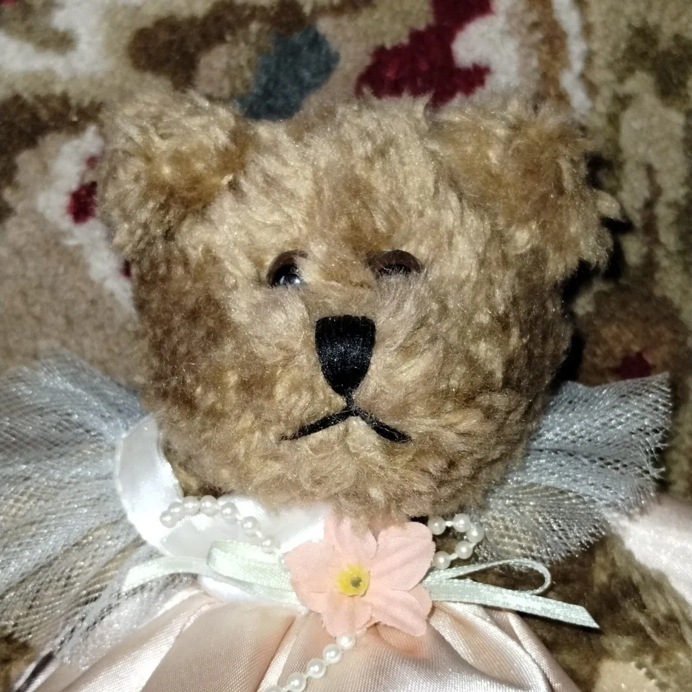 Porcelain Doll and Bear Set